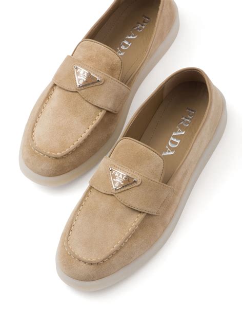 prada loafers style|Prada suede loafer.